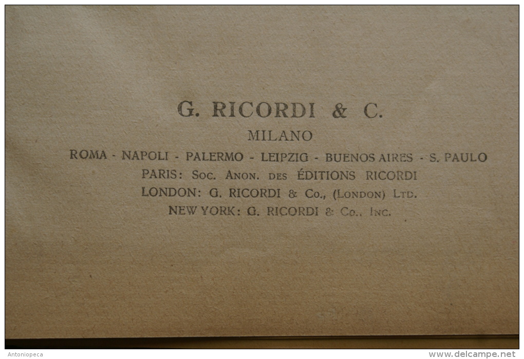 G. DONIZETTI " DON PASQUALE" PARTITURA MUSICALE COMPLETA DEI 3 ATTI" EDIZIONE RICORDI 1898 - Oude Boeken
