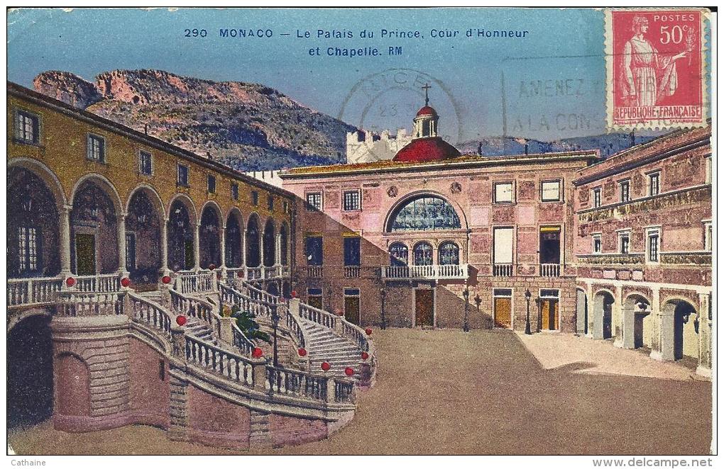 MONACO . LE PALAIS DU PRINCE . COUR D HONNEUR ET CHAPELLE - Palacio Del Príncipe