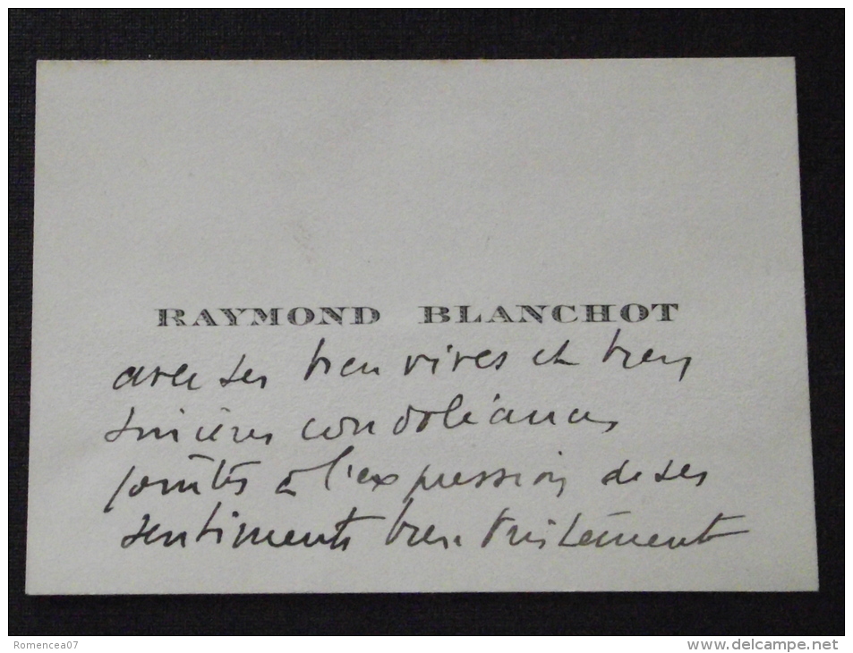 03 LAPALISSE - Carte De Visite - Avis De Condoléance - Raymond Blanchot - A VOIR ! - Tarjetas De Visita