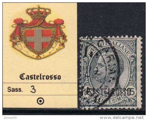 EGEO - CASTELROSSO - N. 3 USATO - LUXUS GESTEMPELT - Castelrosso