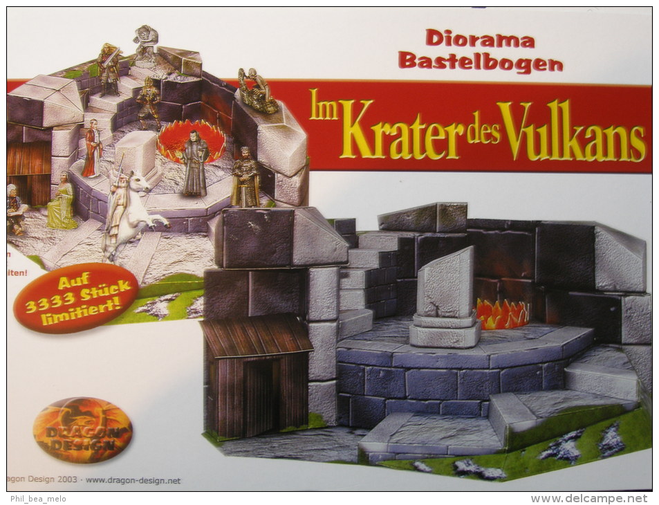 LOTR - DRAGON - DIORAMA EN CARTON A MONTER POUR KINDER SEIGNEUR DES ANNEAUX SERIE 3 - Sets