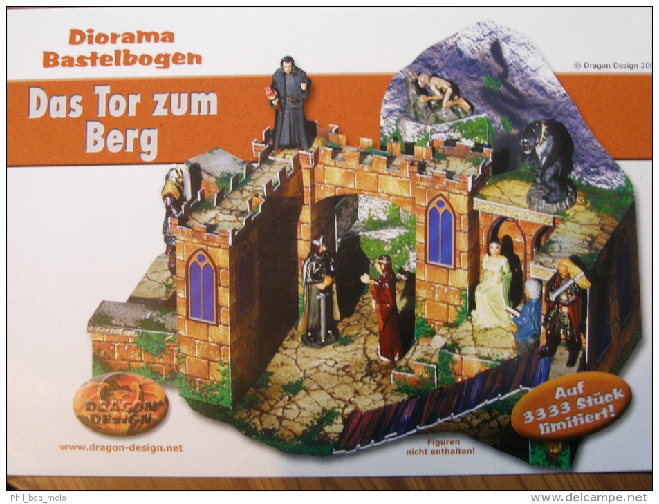 LOTR - DRAGON - DIORAMA EN CARTON A MONTER POUR KINDER SEIGNEUR DES ANNEAUX SERIE 2 - Komplettsets