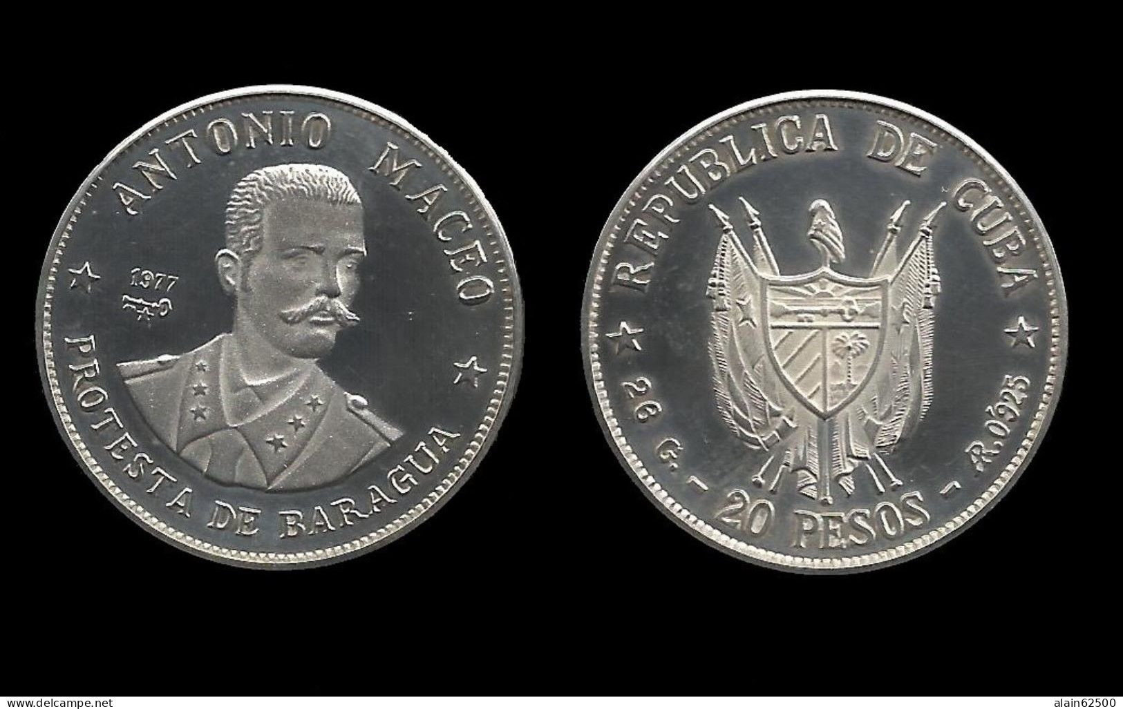 CUBA . ANTONIO MACEO . 20 PESOS  . 1977 . - Cuba