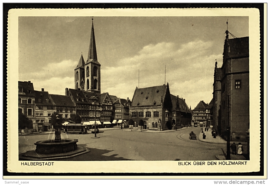 Halberstadt   -  Blick über Den Holzmarkt  -  Ansichtskarte Ca.1925    (1827) - Halberstadt