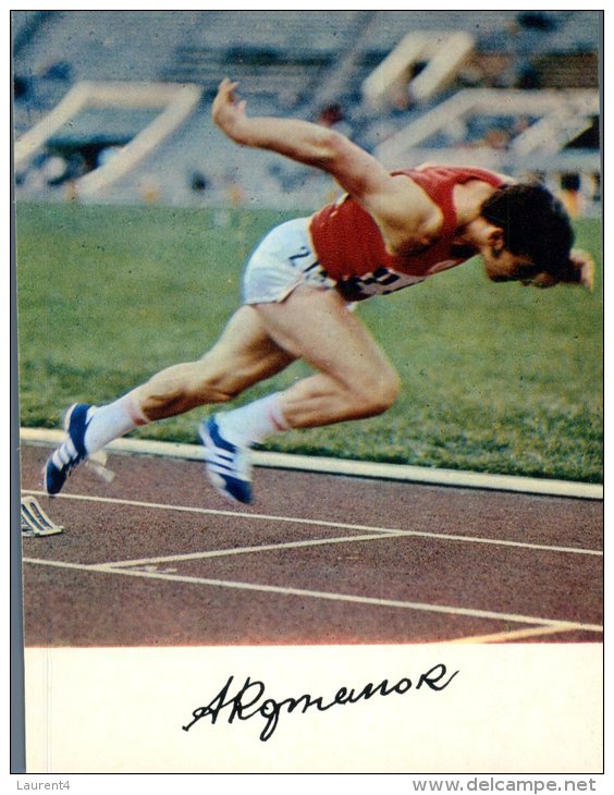 (777) Russian Olympic Games Winner Autograph Postcard - Sport : Athletisme - Athletic - Leichtathletik