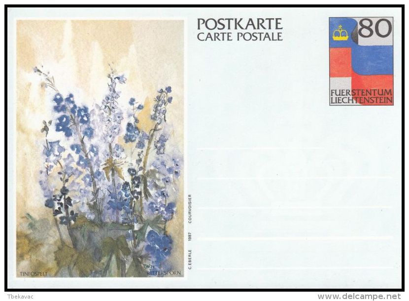 Liechstenstein 1987, Postal Stationery - Entiers Postaux