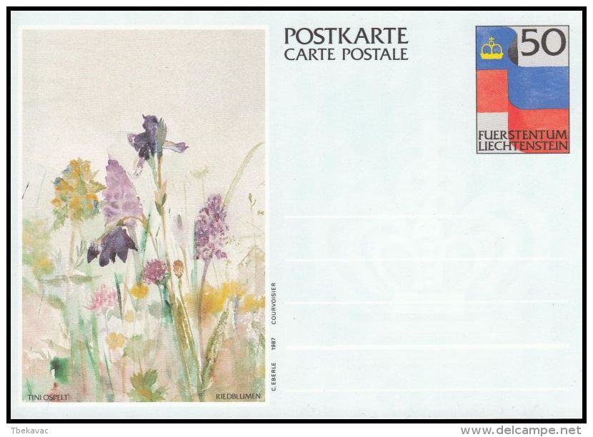 Liechstenstein 1987, Postal Stationery - Entiers Postaux