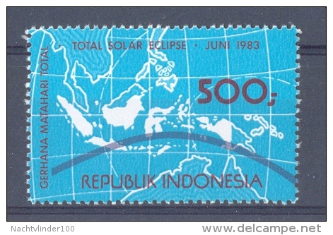 Mfm1156 ZONSVERDUISTERING SOLAR ECLIPSE SPACE SONNENFINSTERNIS INDONESIA 1983 PF/MNH - Sterrenkunde