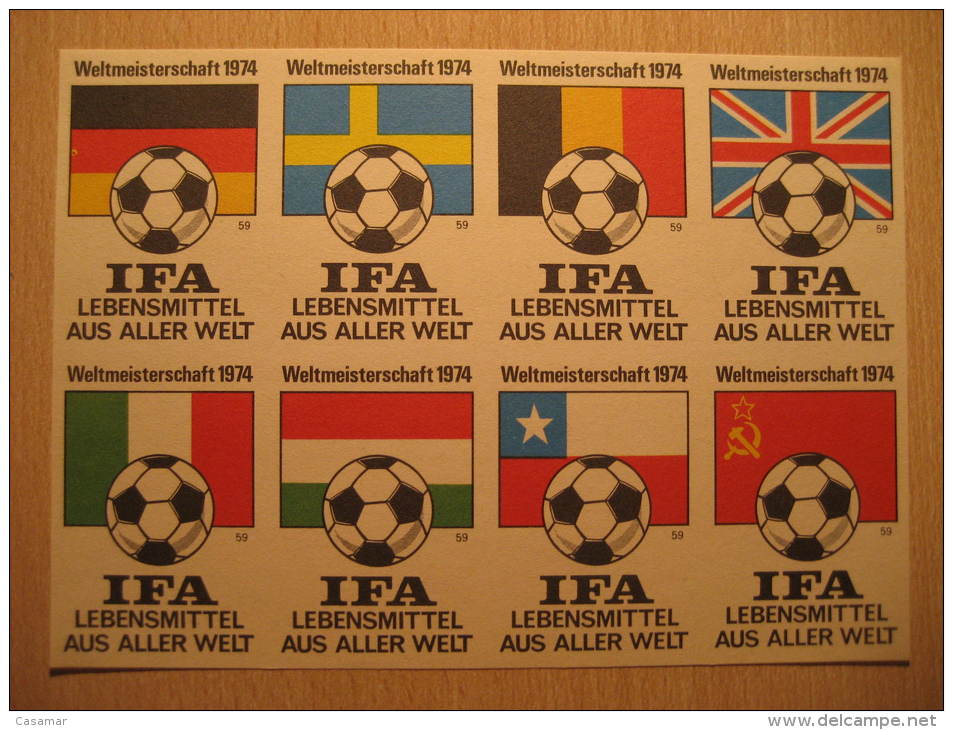 Football Club Team Soccer Futbol MUNICH 1974 World Championship Cup IFA Germany 8 Poster Stamp Label Vignette Vi&ntilde; - 1974 – Westdeutschland