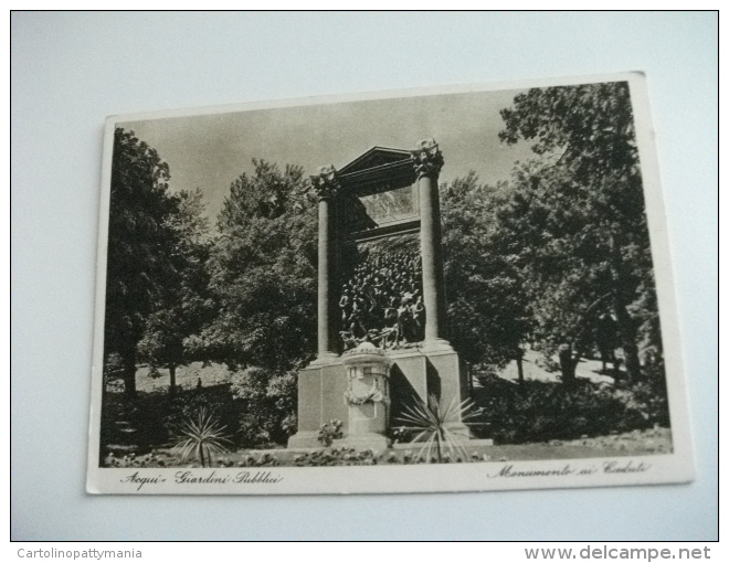 Monumento Ai Caduti  ACQUI GIARDINI PUBBLICI Alessandria - Monuments Aux Morts