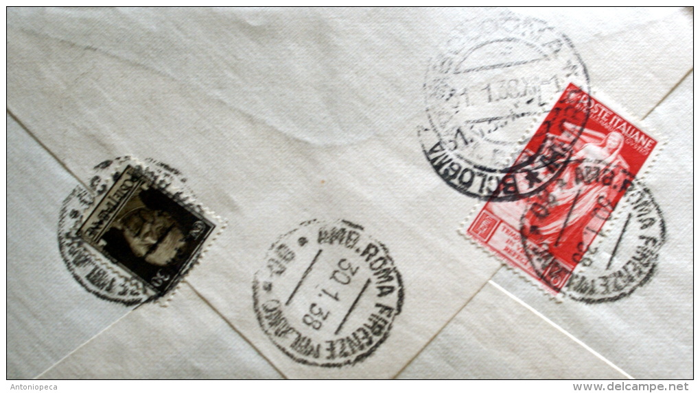 ITALIA 1938 - BIMILLENARIO AUGUSTEO CENT 20 + IMPERIALE 30 CENT - Storia Postale