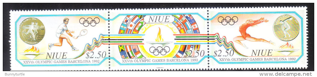 Niue 1992 Summer Olympic Games Barcelona Strip Olympics MNH - Niue