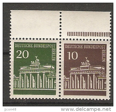 Germany (Berlin) 1966  MH.5  (**) MNH  Mi.W 41 - Se-Tenant