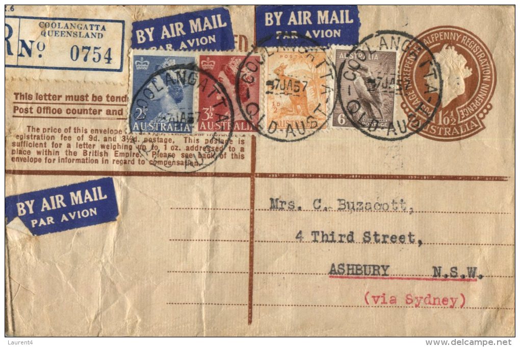 (699) Australia Special Cover -  Envelope D´Australie - Registered For Conpensation - Autres & Non Classés