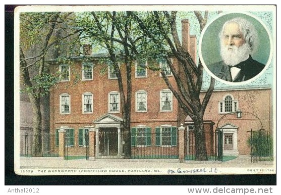 Litho Portland The Wadsworth Longfellow House Portland ME Aug-21-1920 / 21.8.1920 - Portland