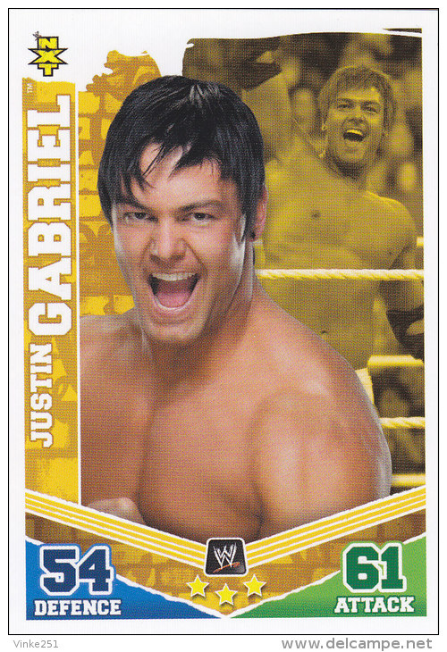 Carte CATCH SLAM ATTAX MAYHEM NXT JUSTIN GABRIEL - Trading-Karten