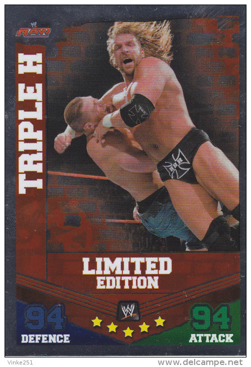 Carte CATCH SLAM ATTAX MAYHEM RAW LIMITED EDITION TRIPLE H - Trading Cards