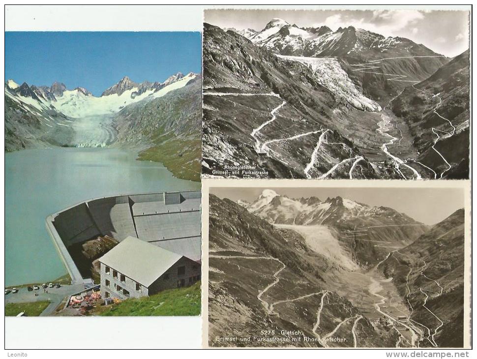 GRIMSEL Grimselpass Innertkirchen - Gletsch Stausee Berghaus Oberaar 6 Karten - Innertkirchen