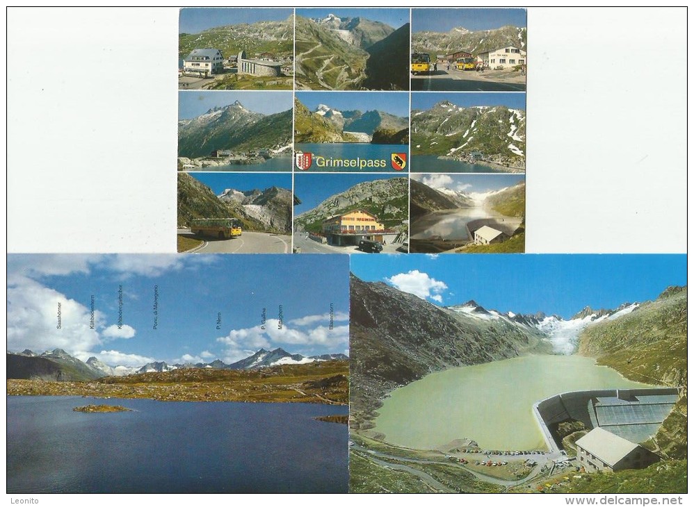 GRIMSEL Grimselpass Innertkirchen - Gletsch Stausee Berghaus Oberaar 6 Karten - Innertkirchen