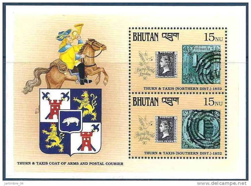 1990 BHOUTAN  BF 251** Penny Black - Bhutan