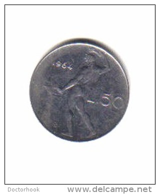 ITALY   50  LIRE  1964  (KM # 95) - 50 Lire