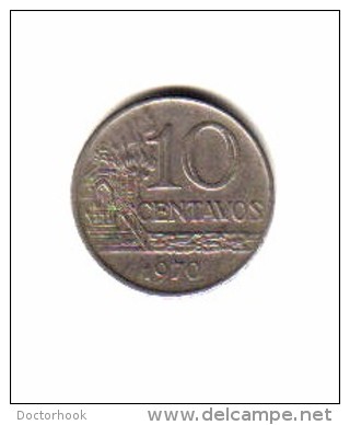 BRAZIL   10  CENTAVOS  1970  (KM # 578.2) - Brésil