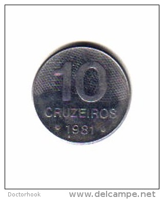 BRAZIL   10  CRUZEIROS  1981  (KM # 592.1) - Brasilien