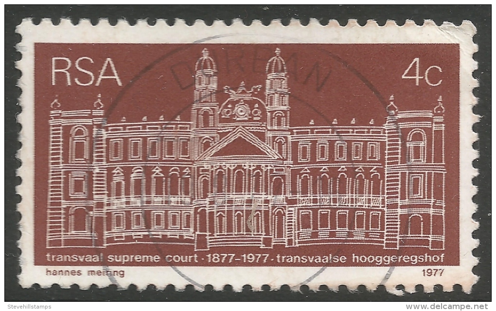 South Africa. 1977 Centenary Of Transvaal Supreme Court. 4c Used - Gebraucht