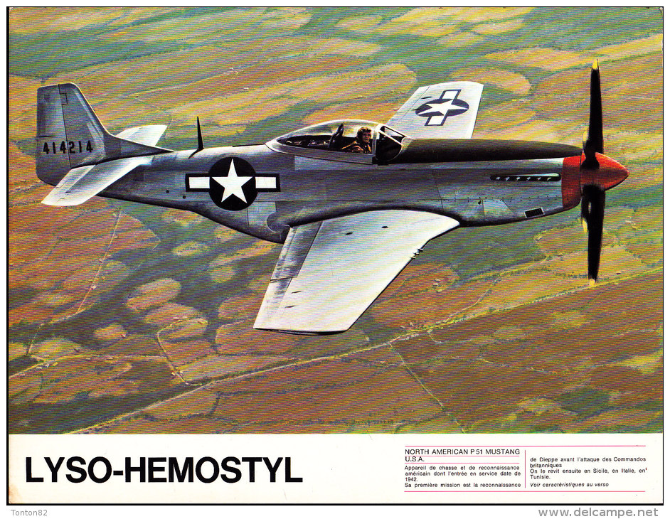North American - P 51 Mustang - Publicité " Lyso-Hemostyl " - Réservé Au Corps Médical - Flugzeuge