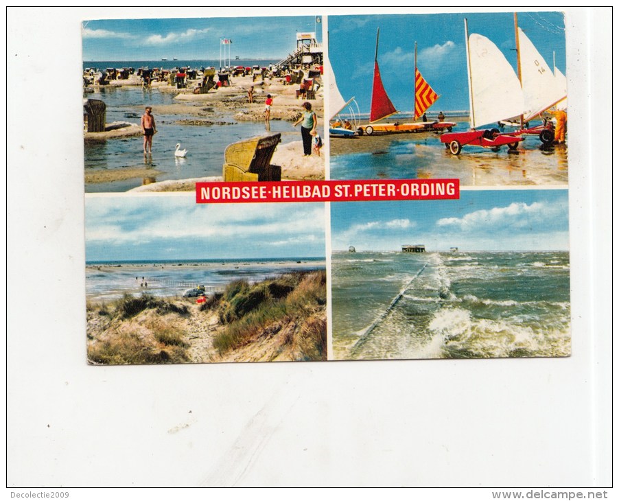 BT14303 Nordsee Heilbad St Peter Ording Ship Bateaux   2 Scans - St. Peter-Ording