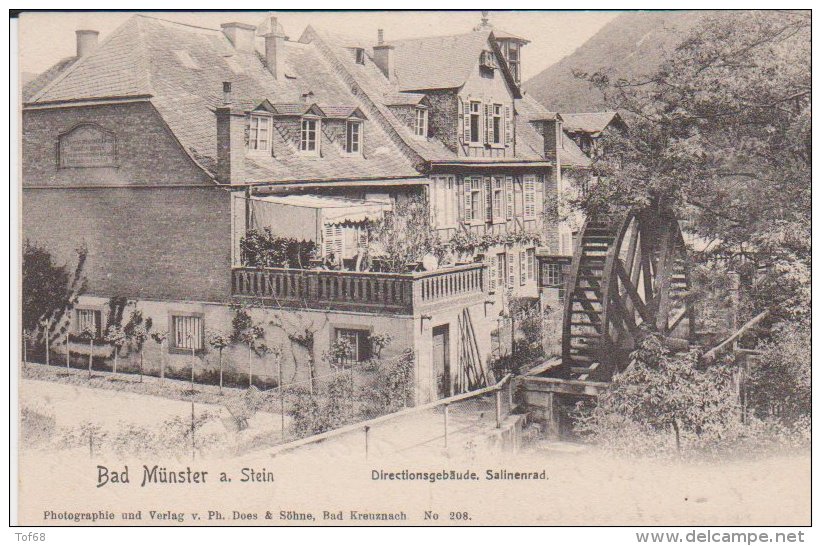 Bad Munster Am Stein 1908 Direktionsgebäude Und Salinenrad - Bad Muenster A. Stein - Ebernburg