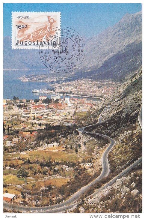 YU66  --  YUGOSLAVIA  --  CARTE MAXIMUM + FDC ( PRVI DAN )  --    80 YEAR POST CAR IN MONTENEGRO - Cartes-maximum