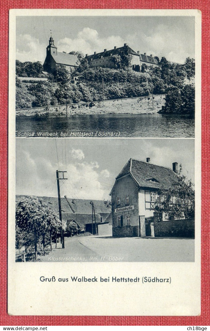 CPA : Hettestedt : Gruss Aus Walbeck Bei Hettstedt   ( Südharz ) ( 2 Vues ) - Hettstedt