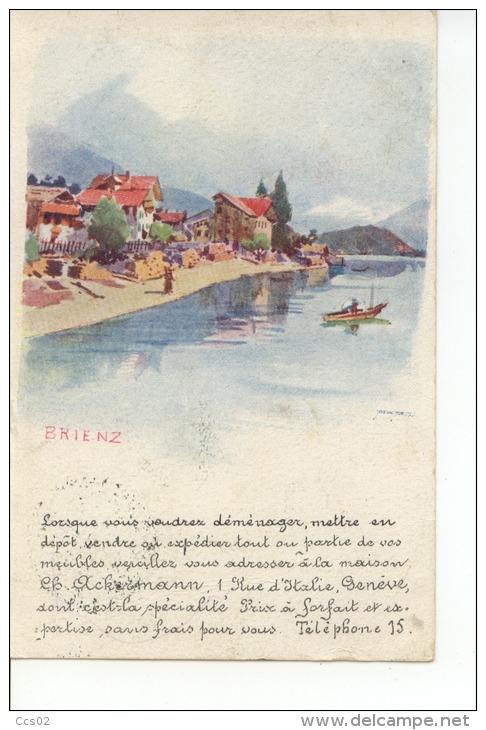 Brienz Carte Publicitaire Ch. Ackermann - Brienz