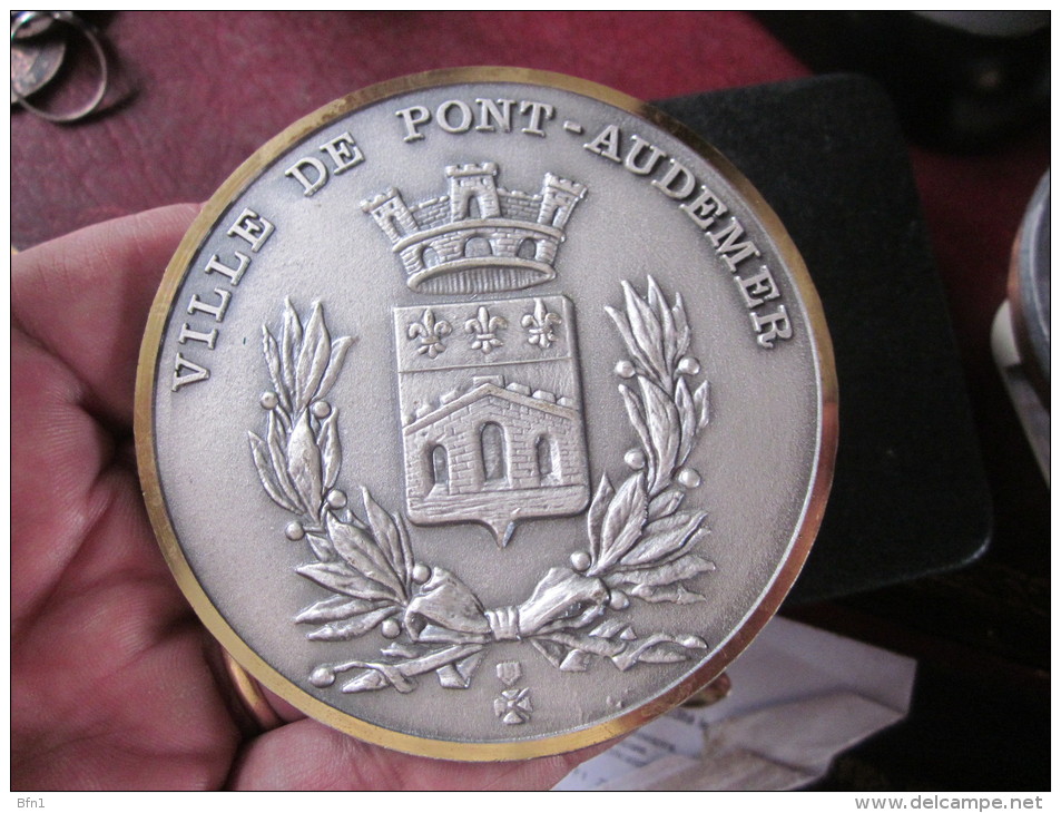 MÉDAILLE VILLE DE PONT-AUDEMER DANS SON ECRIN  VOIR PHOTOS - Professionnels / De Société