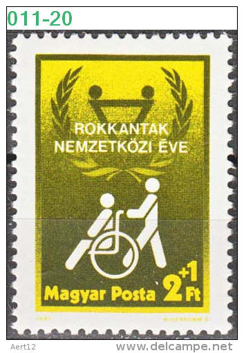 HUNGARY, 1981, International Year Of The Disabled,  Health, Handicaps, MNH (**), Sc/Mi B322/3500 - Unused Stamps