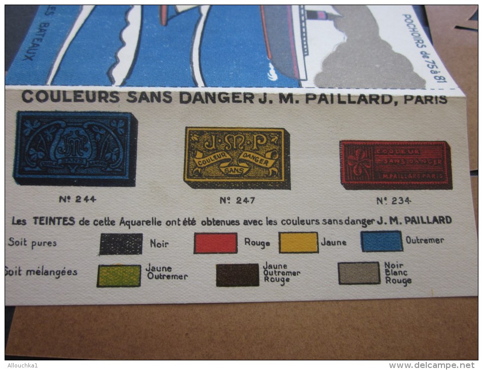 Pochette Pochoirs J.M Paillard Pour Apprendre à Dessiner En Amusant&gt;Bureau/objets Liés Chromo/image Verso Publicités, - Altri & Non Classificati