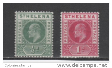 (S0281) SAINT HELENA, 1902 (King Edward VII. Definitives). Complete Set. Mi ## 28-29. MLH* - Sainte-Hélène