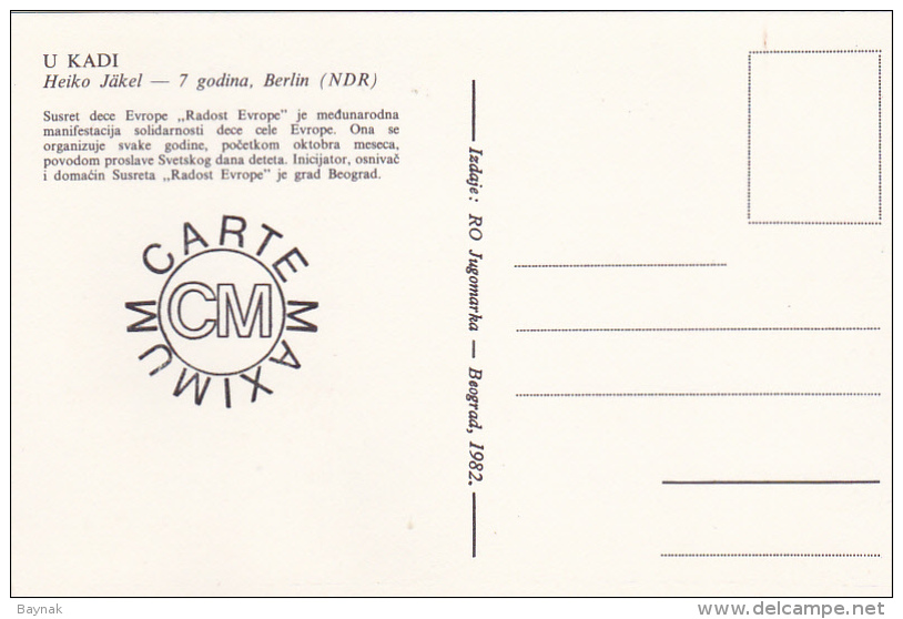 YU54  --  YUGOSLAVIA  --  CARTE MAXIMUM + FDC ( PRVI DAN )  --    HEIKO JAKEL, BERLIN 7 JAHR  --  JOY OF EUROPE, BELGRAD - Maximumkarten