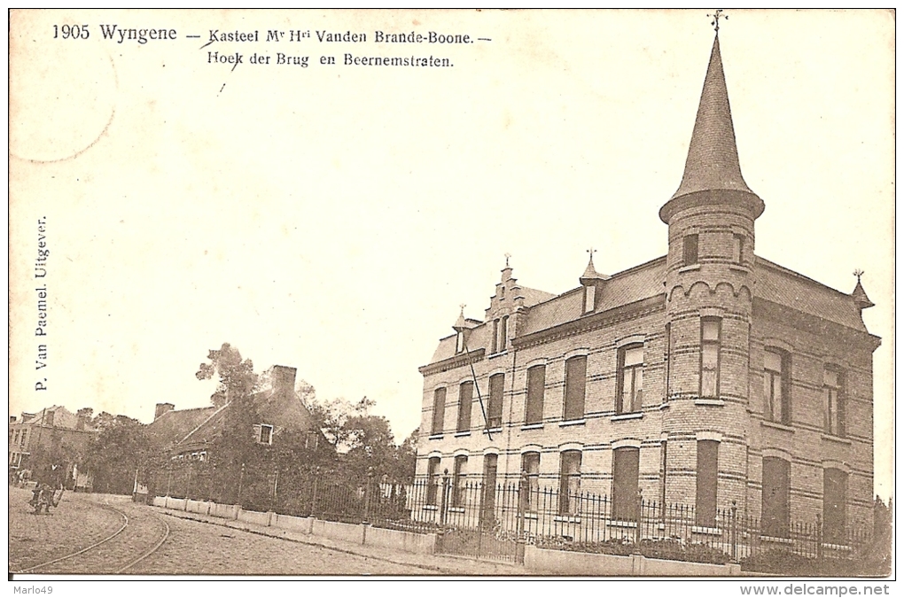 PK. 1905 WYNGENE - KASTEEL MR HRI VANDEN BRANDE-BOONE - HOEK DER BRUG EN BEERNEMSTRATEN - Wingene