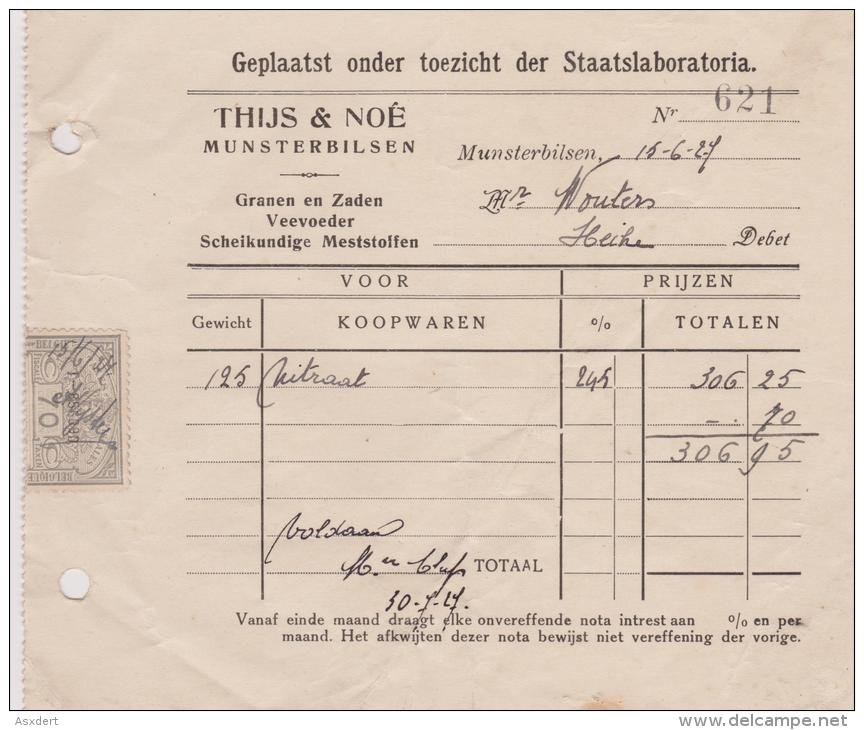 Nota: Thijs & Noe Granen & Zaden Veevoeders. Landbouw Syndikaat  Munsterbilzen - 1900 – 1949