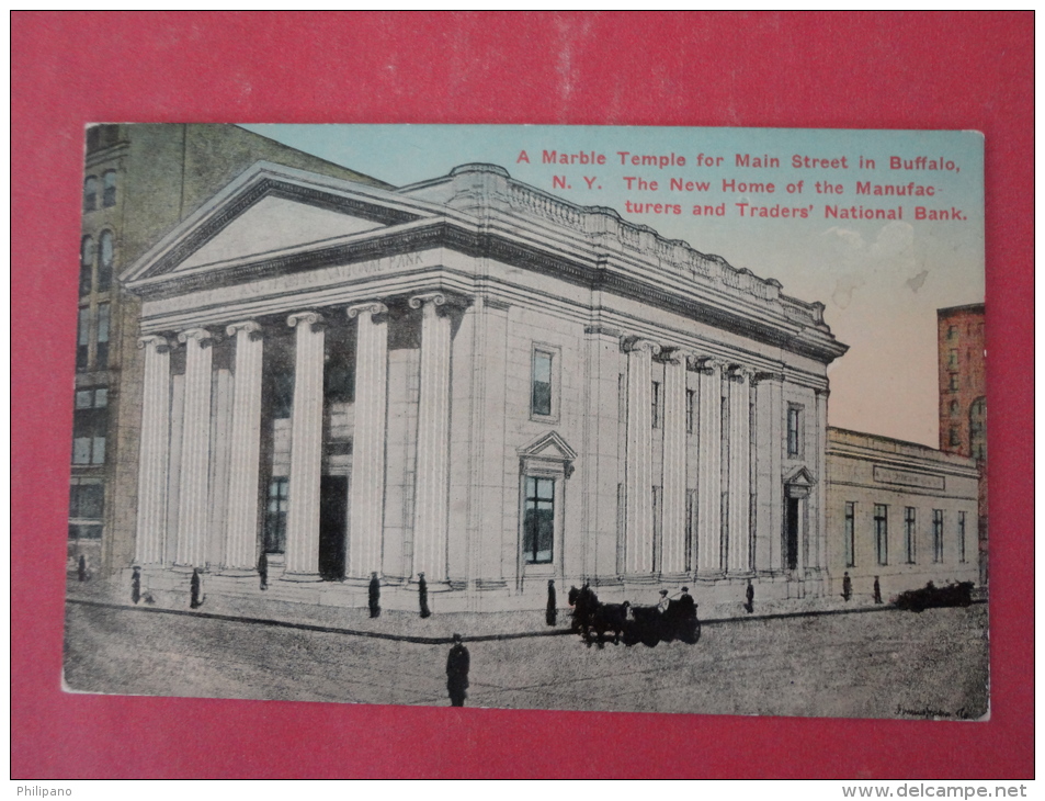 - New York > Buffalo ( Marble Temple Manufactures & Traders National Bank 1916 Cancel       Ref  988 - Buffalo