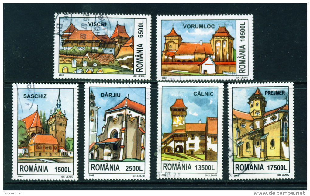 ROMANIA - 2002 Forts And Churches Used As Scan - Used Stamps