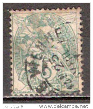 Timbre France Y&T N° 111 (08) Obl  Type Blanc.  5 C. Vert. Cote 0,30 € - 1900-29 Blanc