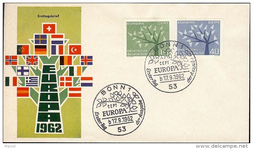 1962 - EUROPA CEPT  GERMANIA -  DEUTSCHLAND - FDC - 1962