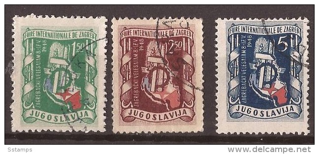 1948 X 539-41  JUGOSLAVIJA CROAZIA ZAGREB-MESSE   USED - Used Stamps