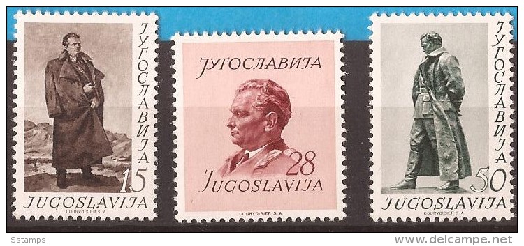 1952 X  693-95   JUGOSLAVIJA  TITO MONUMENTO   MNH - Neufs