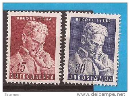 1953  X  712-13   JUGOSLAVIJA  NIKOLA TESLA   MNH - Neufs