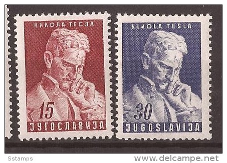 1953  X  712-13   JUGOSLAVIJA  NIKOLA TESLA   MNH - Neufs