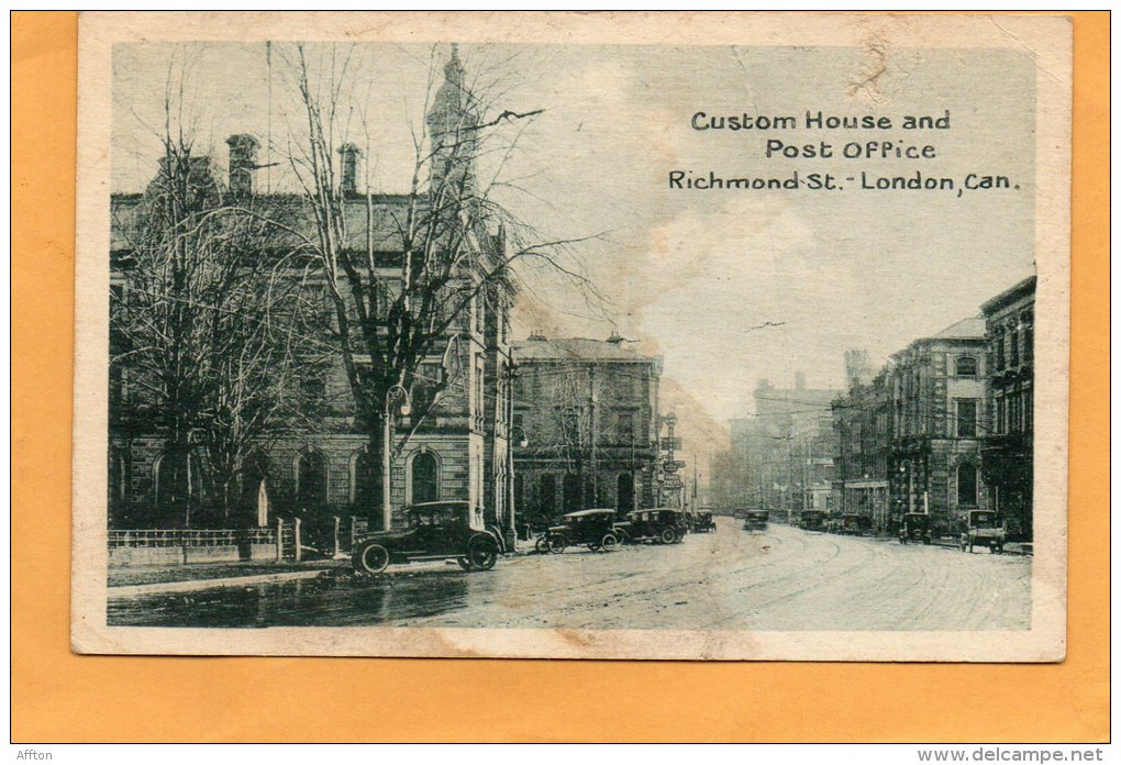 Custom House & Post Office London Old Postcard - London